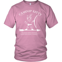 Cashnip Kitty Feline Robin Hood Tee White Logo