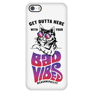 Outta Here with Your Bad Vibes iPhone case