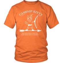 Cashnip Kitty Feline Robin Hood Tee White Logo